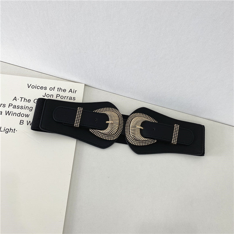 Cinturón Ancho Doble Hebilla “Golden Chic” | Estilo Elegante y Sofisticado - Lovelys