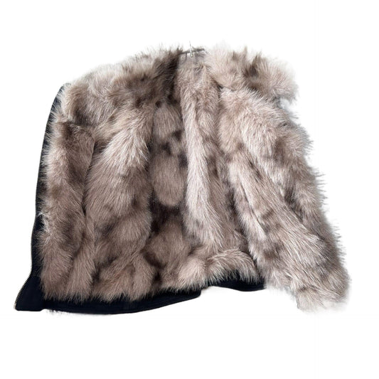 Chaqueta Nube de Pelo – Ante Sintético con Cuello de Pelo