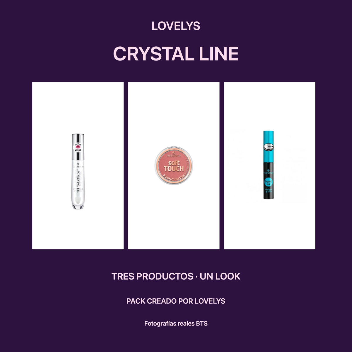 Pack crystal-line de LOVELYS con fotografías reales de los componentes