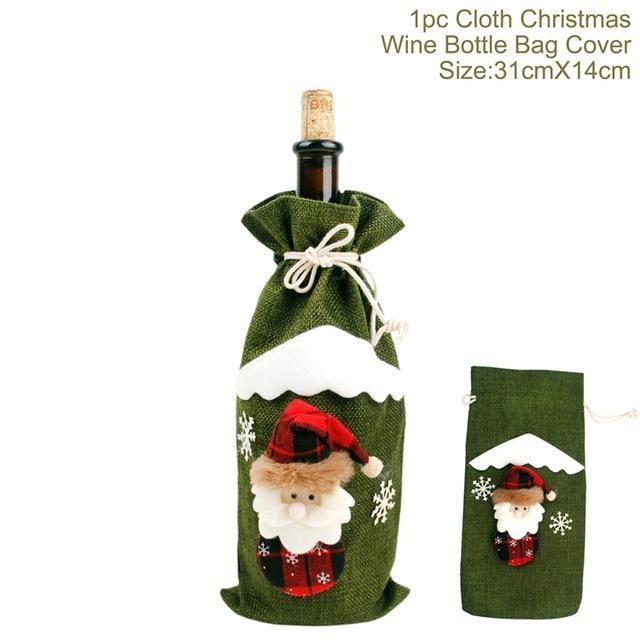 FUNDAS DE BOTELLA NAVIDEÑAS