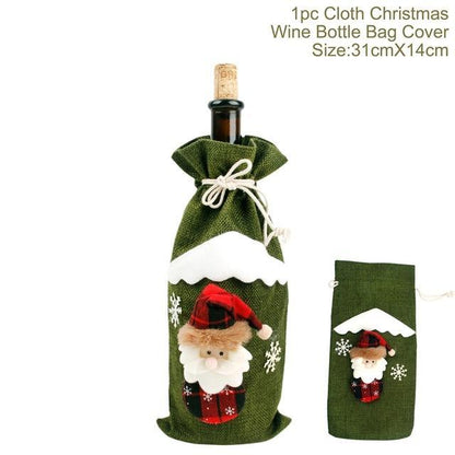 FUNDAS DE BOTELLA NAVIDEÑAS