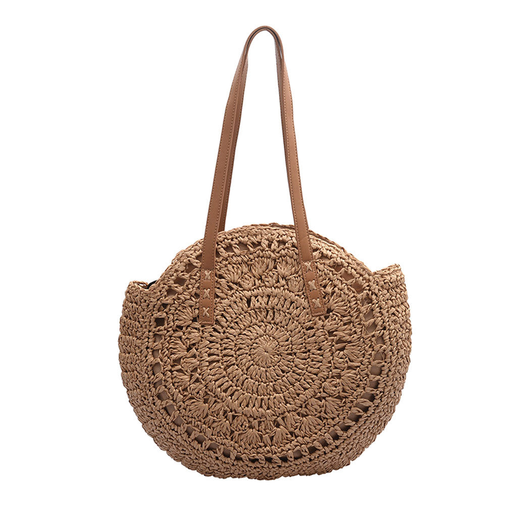 Bolso Redondo Rafia Calada