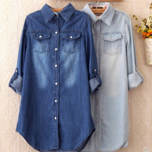 Camisa Denim Long Essential