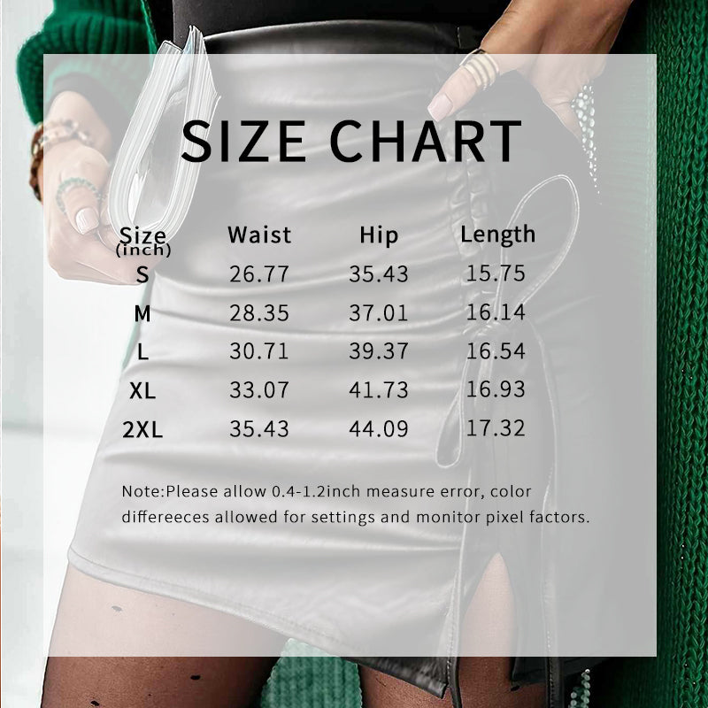 Falda Efecto Cuero Side Fit