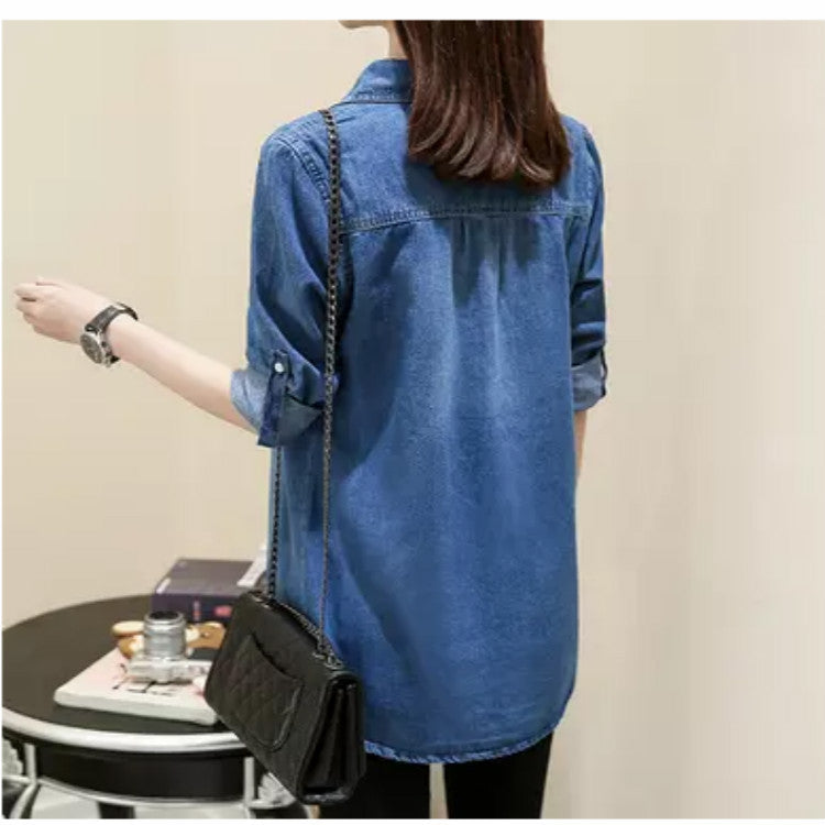 Camisa Denim Long Essential