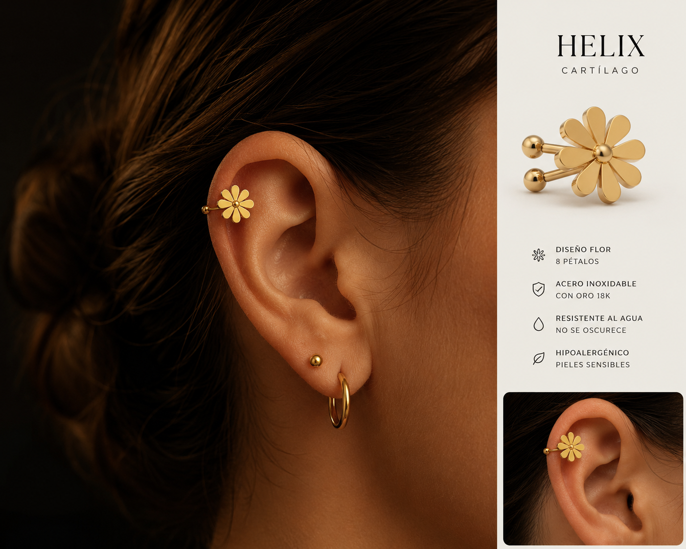 Pendientes Hélix Bloom