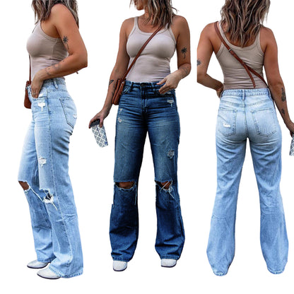 Vaqueros ajustados de cintura alta - Lovelys