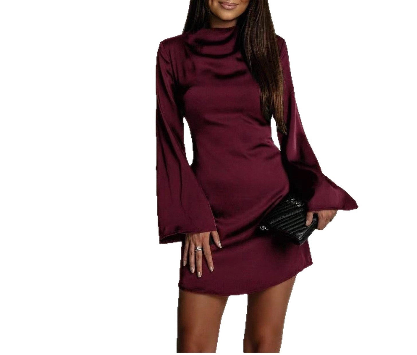 Vestido Satin Open Back Glow