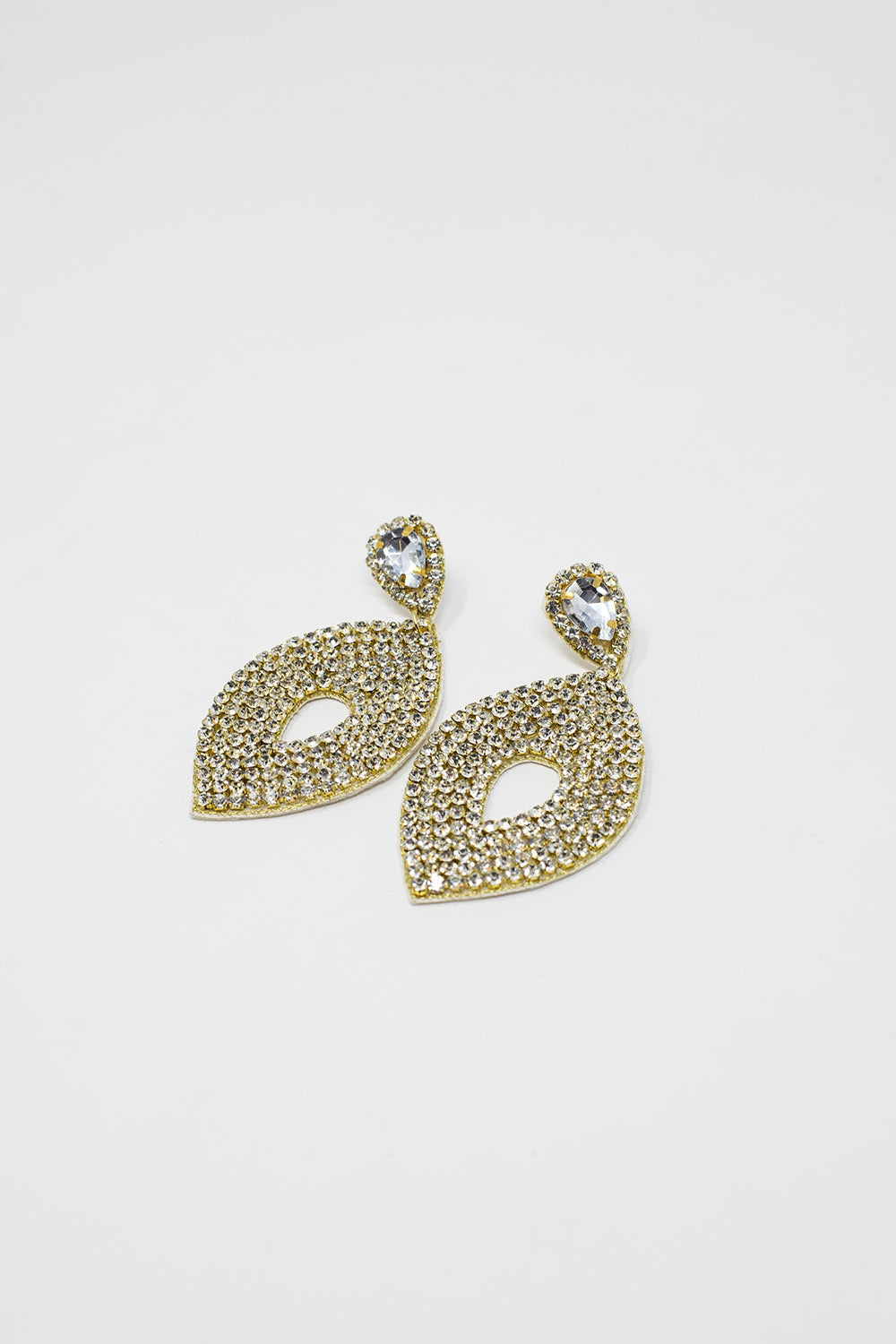 Pendientes Dorados con Strass
