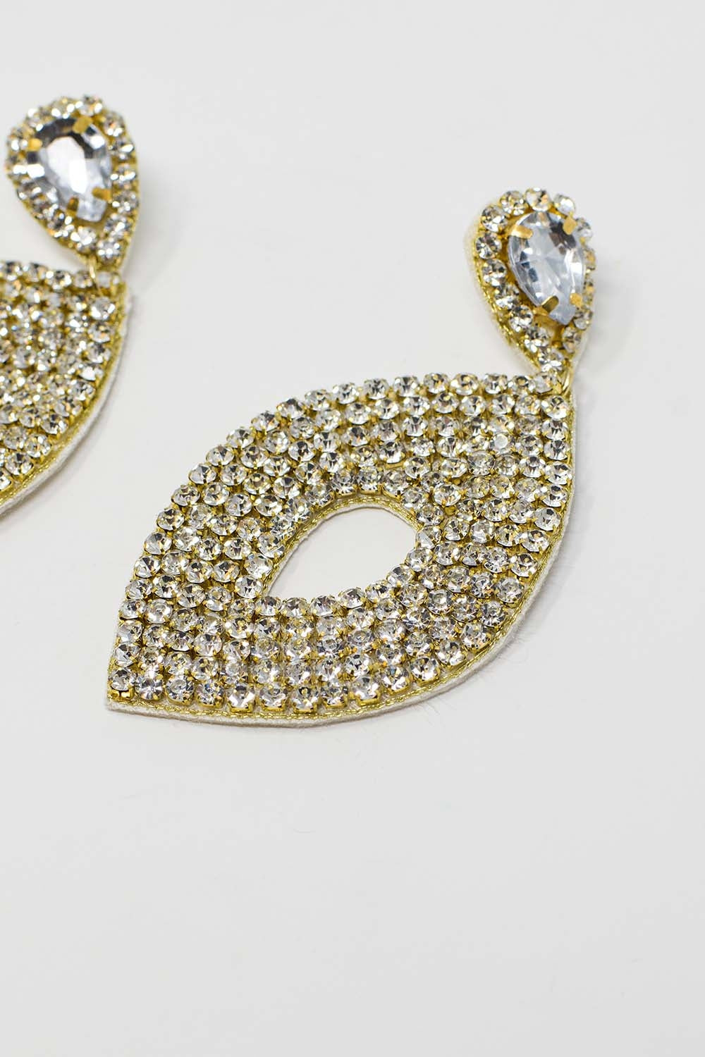 Pendientes Dorados con Strass