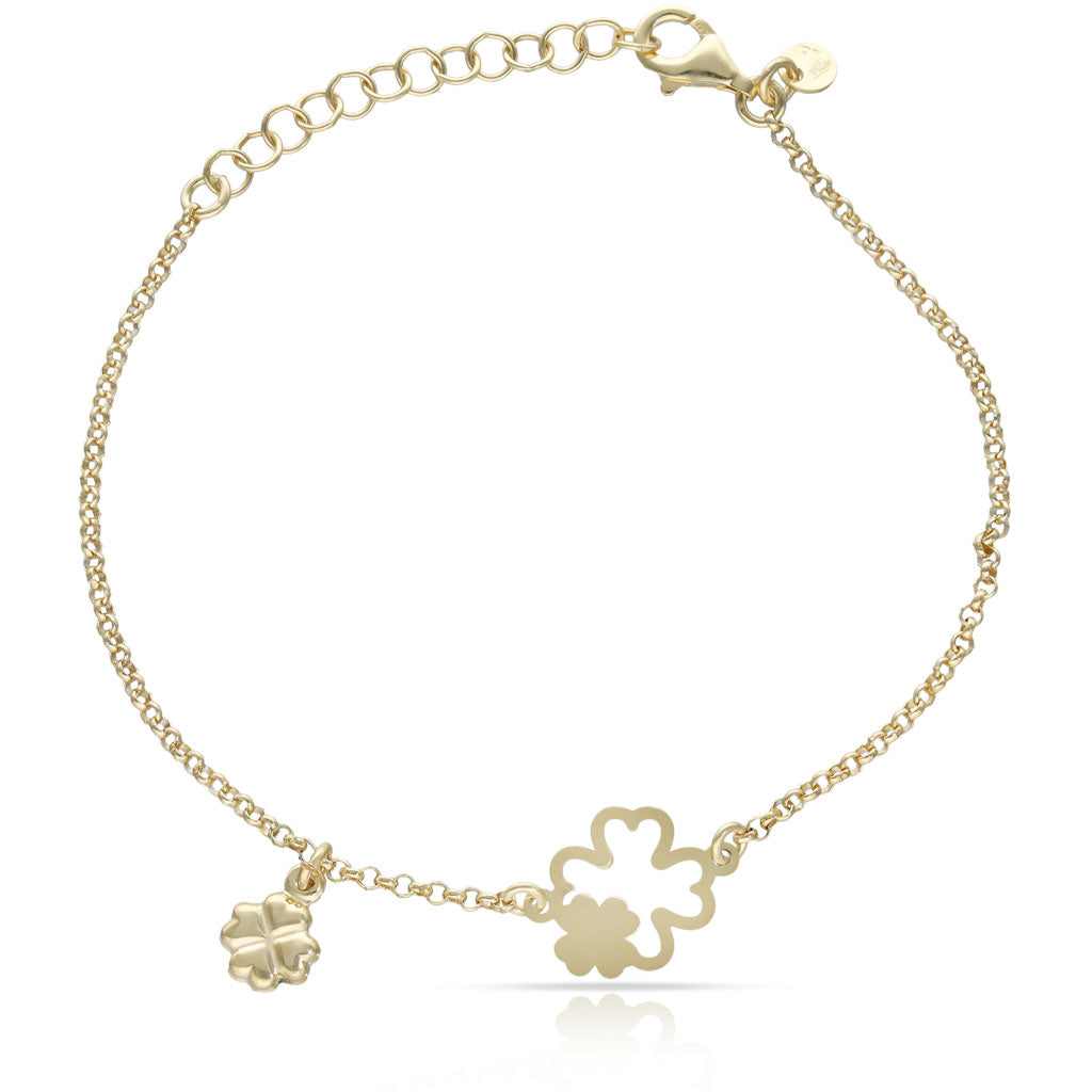 Pulsera Trébol de la Suerte Dorada
