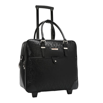 BOLSO RECTANGULAR CON RUEDAS MONOGRAMA (NEGRO)