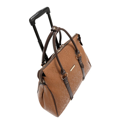 BOLSO CON RUEDAS MONOGRAMA (MARRON)