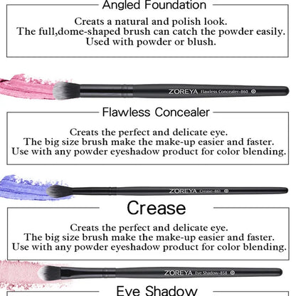 Juego de brochas de maquillaje profesionales de 15 piezas. - Lovelys