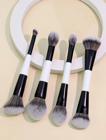 Set de 4 Brochas de Maquillaje Doble Cabezal. - Lovelys