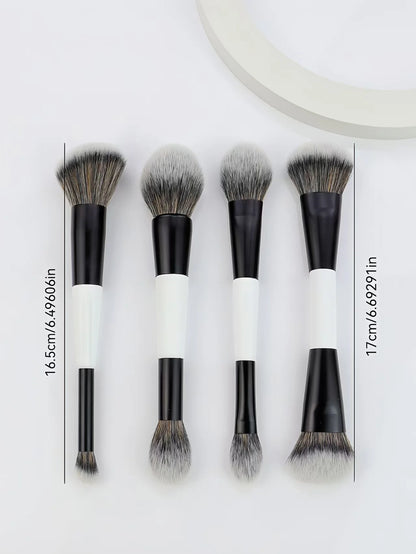 Set de 4 Brochas de Maquillaje Doble Cabezal. - Lovelys