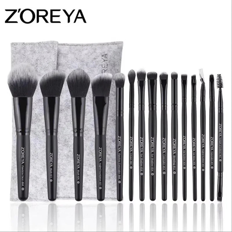 Juego de brochas de maquillaje profesionales de 15 piezas. - Lovelys