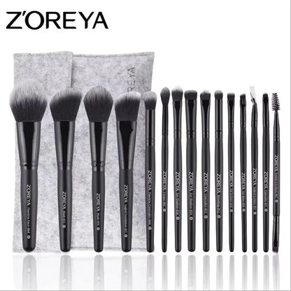 Juego de brochas de maquillaje profesionales de 15 piezas. - Lovelys