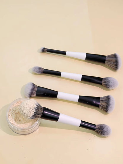 Set de 4 Brochas de Maquillaje Doble Cabezal. - Lovelys