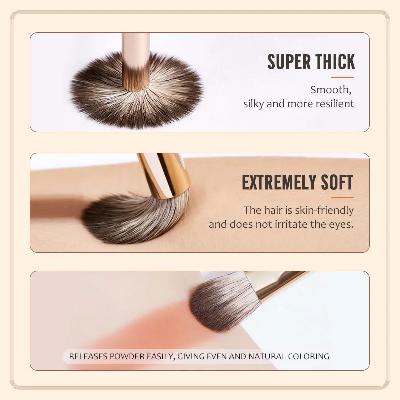 Set de 8 Brochas de Maquillaje · Con Estuche. - Lovelys