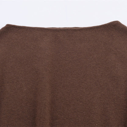 Poncho Jersey con Cinturón – Corte Elegante y Efecto Entallado - Lovelys