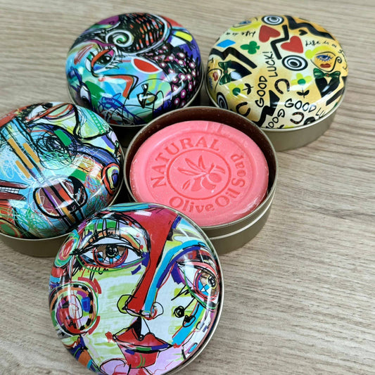 Jabón artesanal de Aceite de Oliva en caja Decorativa