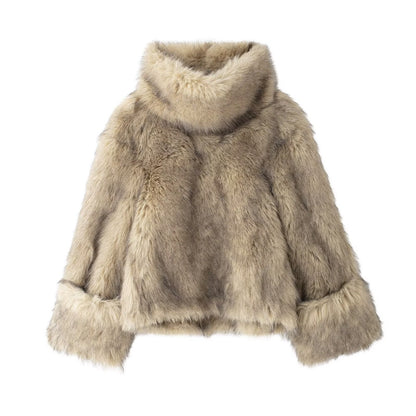 Chaqueta de pelo con capucha “Luxury Soft” – Estilo Glam Invernal - Lovelys