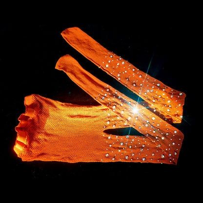 Medias “Crystal Net” con pedrería brillante - Lovelys