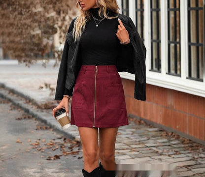 Falda corta con cremallera - Lovelys