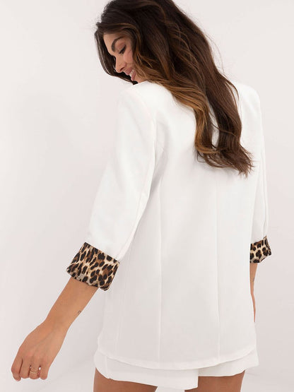 Americana blanca leopard Italy Moda