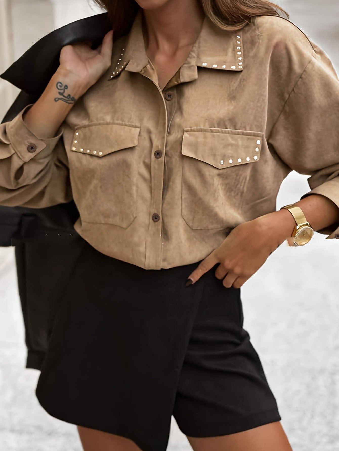 Camisa Stud Soft Sand