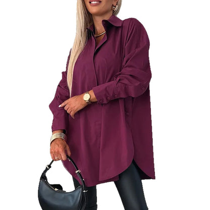 Camisa Oversize Ciruela