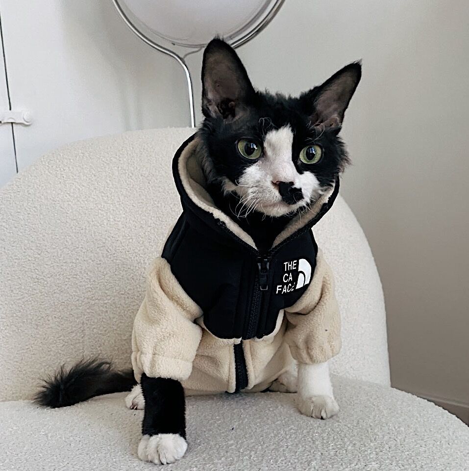 Abrigo Polar para Gatos – Cálido, Suave y Estilo “The Cat Face”