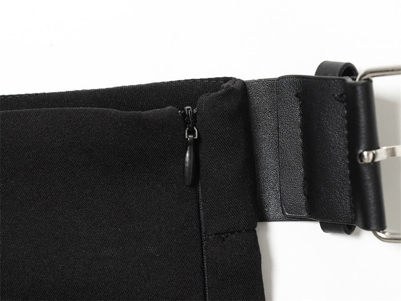 Falda pantalón “Urban Belt” con hebilla lateral - Lovelys