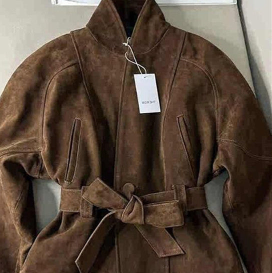 Abrigo de ante marrón - Lovelys