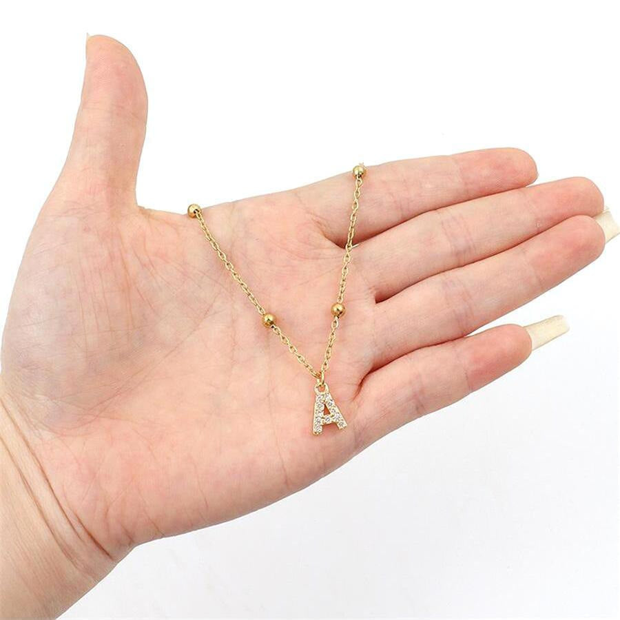 Collar de circonita ligero de 26 letras - Lovelys