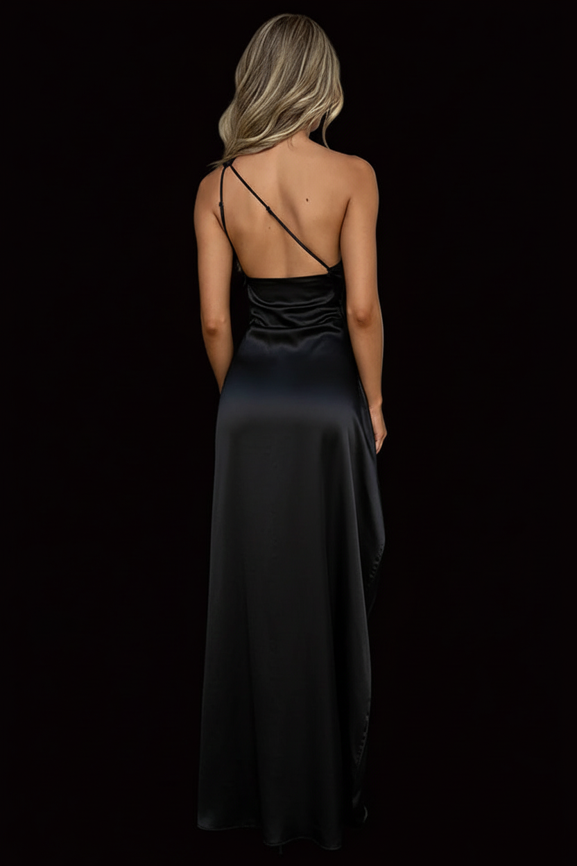 Espalda lateral vestido negro