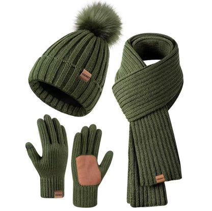 Conjunto Winter Cozy – Gorro, Bufanda y Guantes