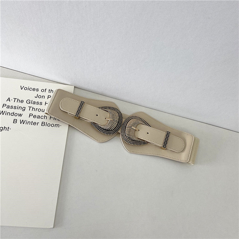 Cinturón Ancho Doble Hebilla “Golden Chic” | Estilo Elegante y Sofisticado - Lovelys