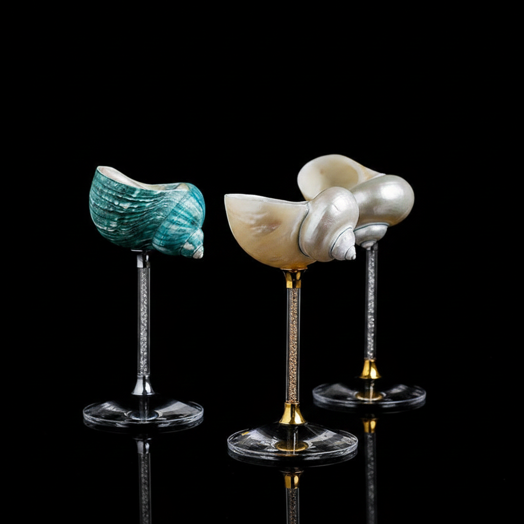 Tres copas conjunto — fondo negro